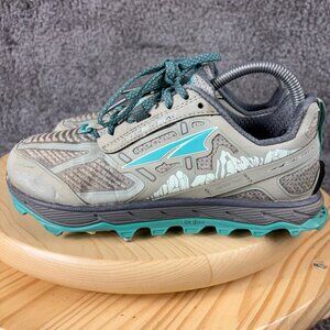 Altra Lone Peak 4 Trail Running Shoe Womens Size 7 Gray Blue Barefoot Zero Drop